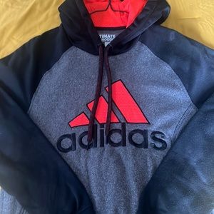 Adidas Ultimate Hoodie Bright Orange, Blue & Grey NEW WITH TAGS!
